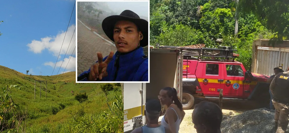 Agenor Zeserino de Souza Neto, de 22 anos, morreu enquanto trabalhava em uma propriedade rural em Governador Valadares. Fotos: Polícia Militar, Eliel e Redes Sociais